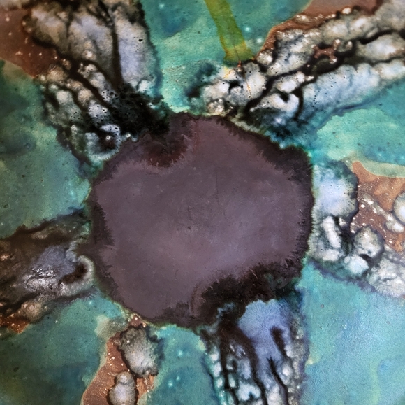 Handcrafted RAKU style pottery bowl - Picture 4 of 5